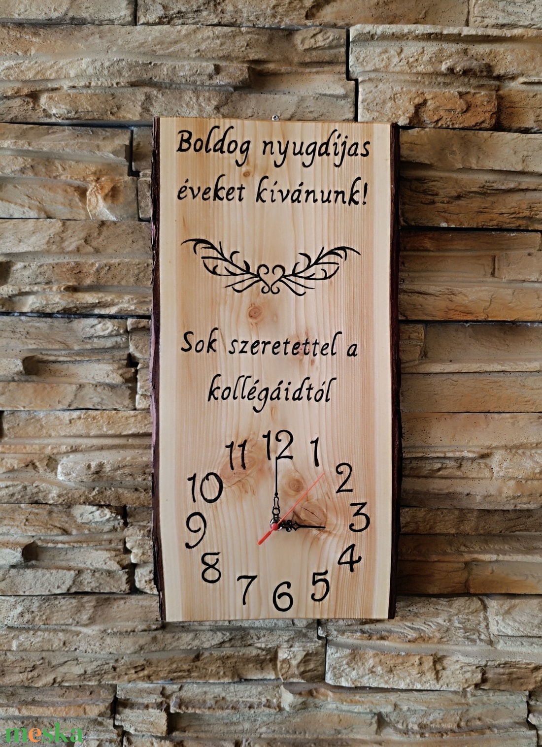 Fa falióra nyugdíjas búcsúztató alkalmából  - otthon & életmód - dekoráció - fali és függő dekoráció - falióra & óra - Meska.hu