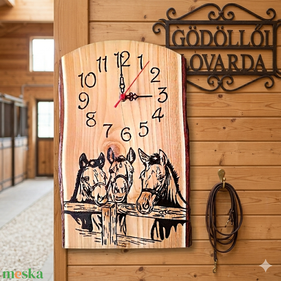 3 lovas fa falióra  - otthon & életmód - dekoráció - fali és függő dekoráció - falióra & óra - Meska.hu