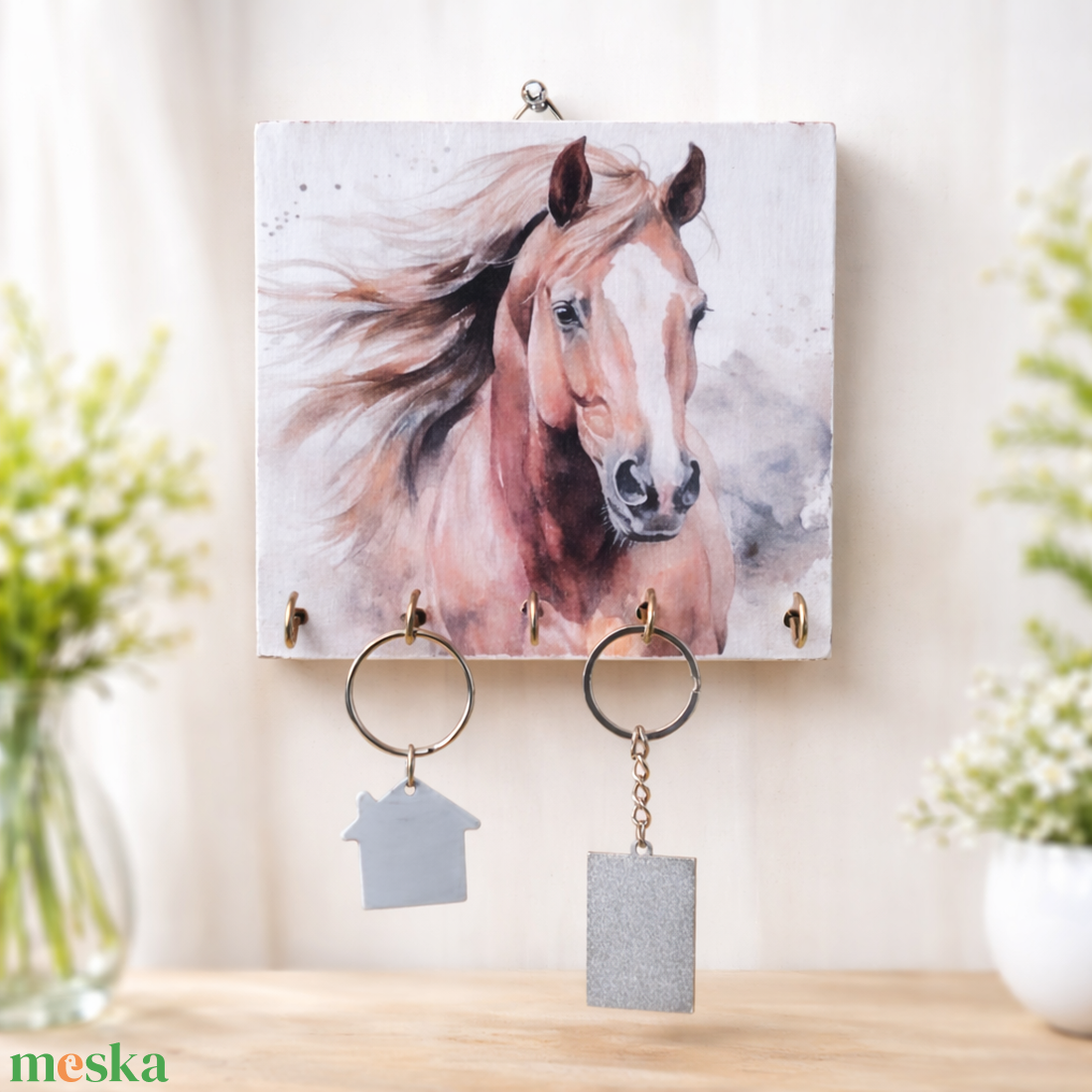 Elegáns lovas kulcstartó � stílus és szenvedély egy darabban - otthon & életmód - dekoráció - fali és függő dekoráció - fali kulcstartó - Meska.hu