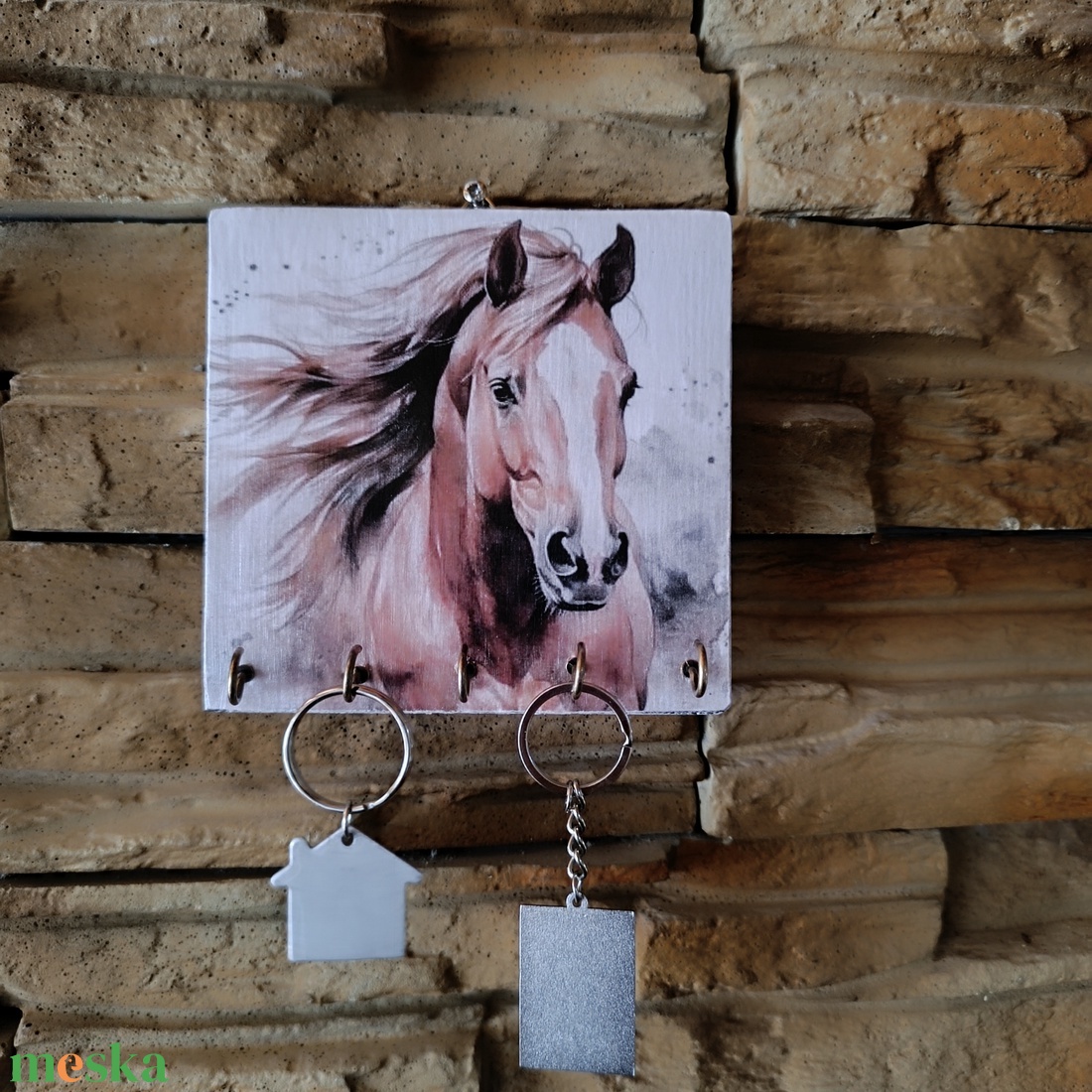 Elegáns lovas kulcstartó � stílus és szenvedély egy darabban - otthon & életmód - dekoráció - fali és függő dekoráció - fali kulcstartó - Meska.hu