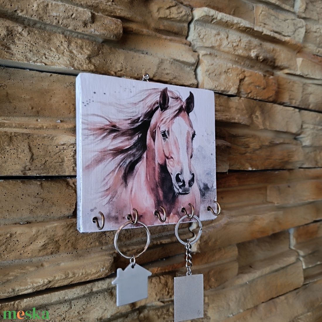 Elegáns lovas kulcstartó � stílus és szenvedély egy darabban - otthon & életmód - dekoráció - fali és függő dekoráció - fali kulcstartó - Meska.hu