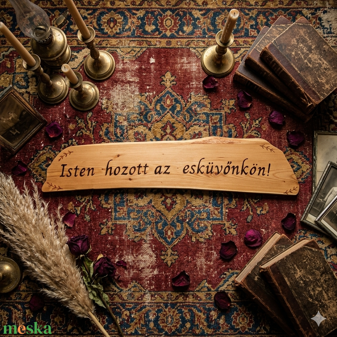 Rusztikus Fa Esküvői Köszöntőtábla (Isten hozott az esküvőnkön!) - esküvő - dekoráció - tábla & jelzés - Meska.hu