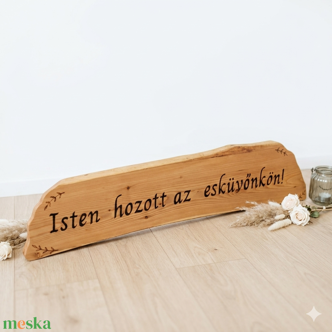 Rusztikus Fa Esküvői Köszöntőtábla (Isten hozott az esküvőnkön!) - esküvő - dekoráció - tábla & jelzés - Meska.hu