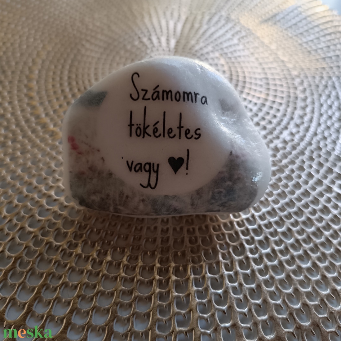 Számomra tökéletes vagy Feliratos Kő/ Ajándékkő - otthon & életmód - dekoráció - asztal és polc dekoráció - kavics & kő - Meska.hu