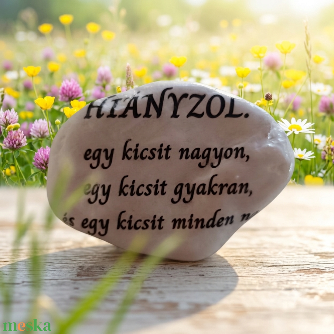 Kegyeleti Emlékkő � Hiányzol - otthon & életmód - dekoráció - asztal és polc dekoráció - kavics & kő - Meska.hu