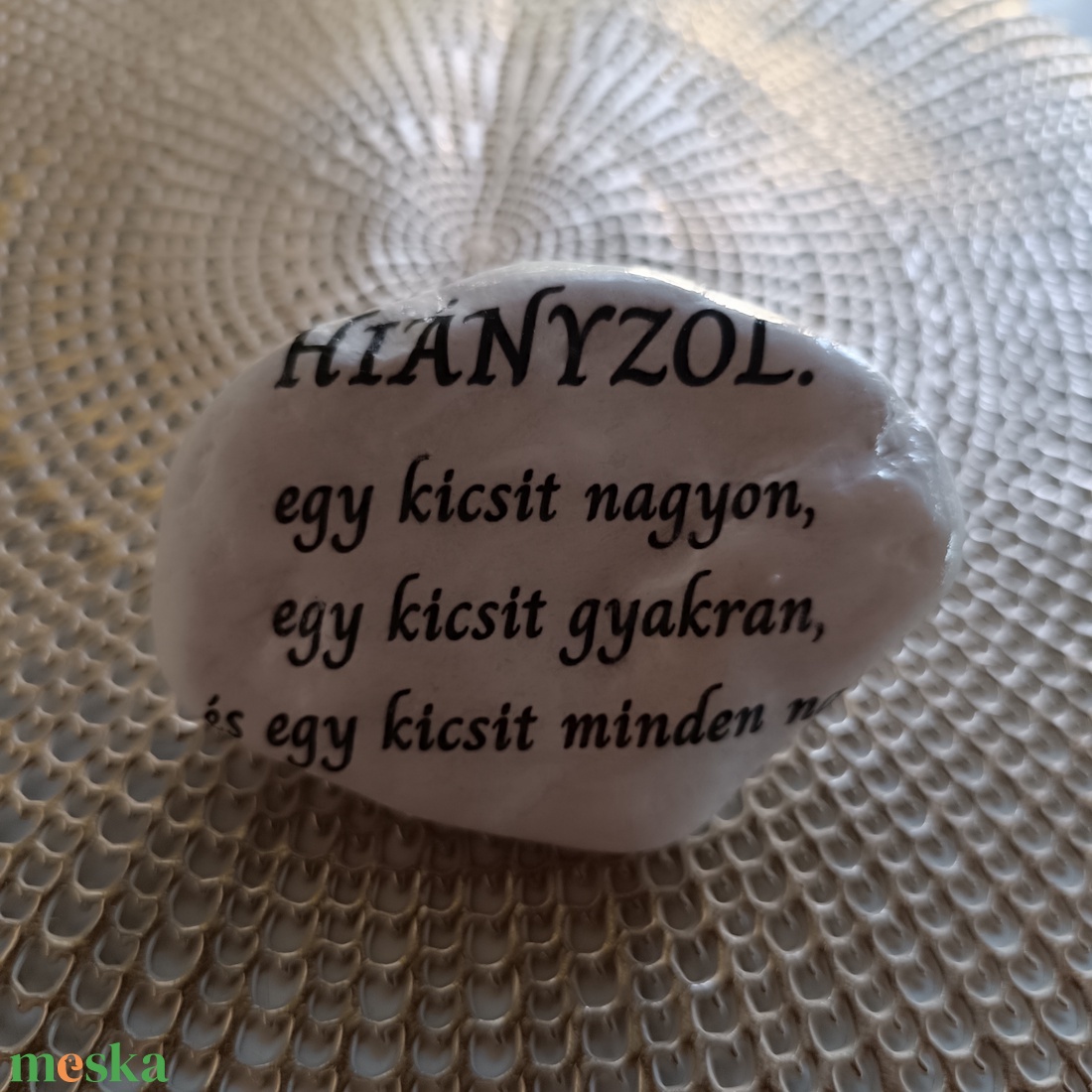 Kegyeleti Emlékkő � Hiányzol - otthon & életmód - dekoráció - asztal és polc dekoráció - kavics & kő - Meska.hu