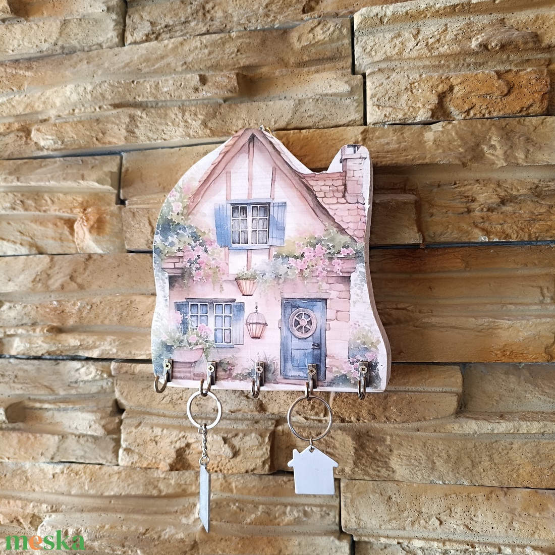 Nosztalgikus Otthon � Vintage stílusú fali kulcstartó - otthon & életmód - dekoráció - fali és függő dekoráció - fali kulcstartó - Meska.hu