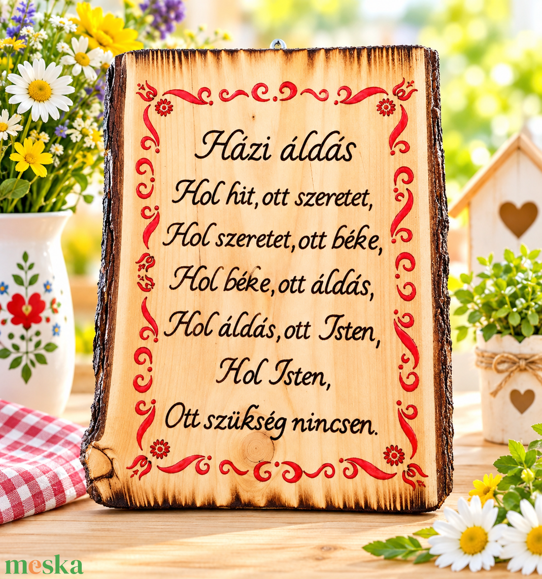 � Házi áldás � rusztikus fa falikép - otthon & életmód - vallás - házi áldás - Meska.hu