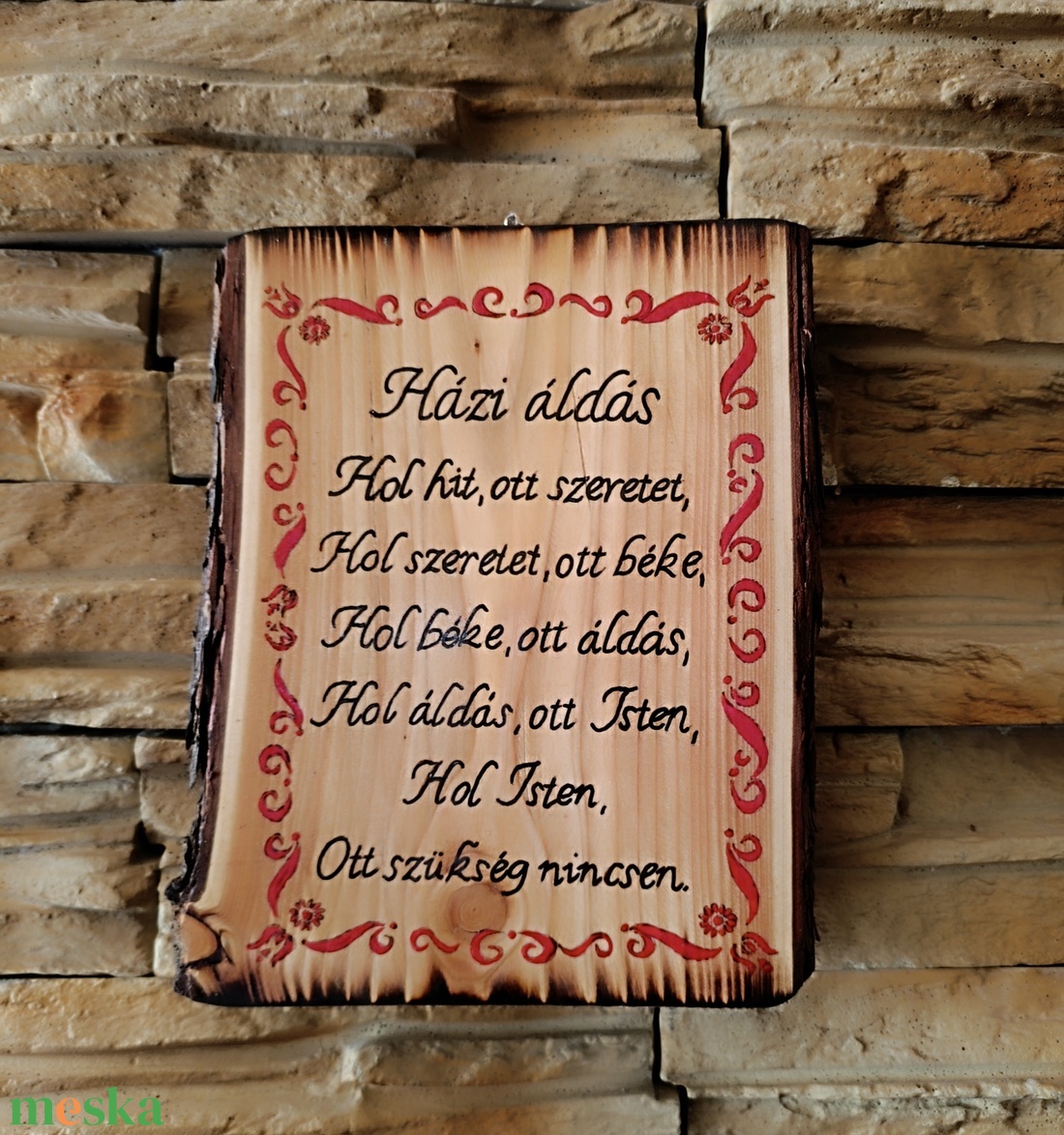 � Házi áldás � rusztikus fa falikép - otthon & életmód - vallás - házi áldás - Meska.hu
