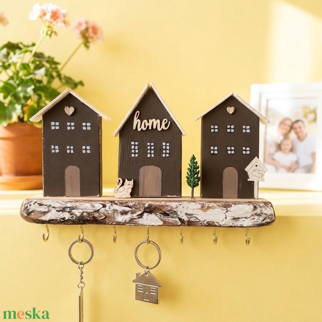 Home fa fali kulcstartó és akasztó � Egyedi, rusztikus otthoni dekoráció - otthon & életmód - dekoráció - fali és függő dekoráció - fali kulcstartó - Meska.hu