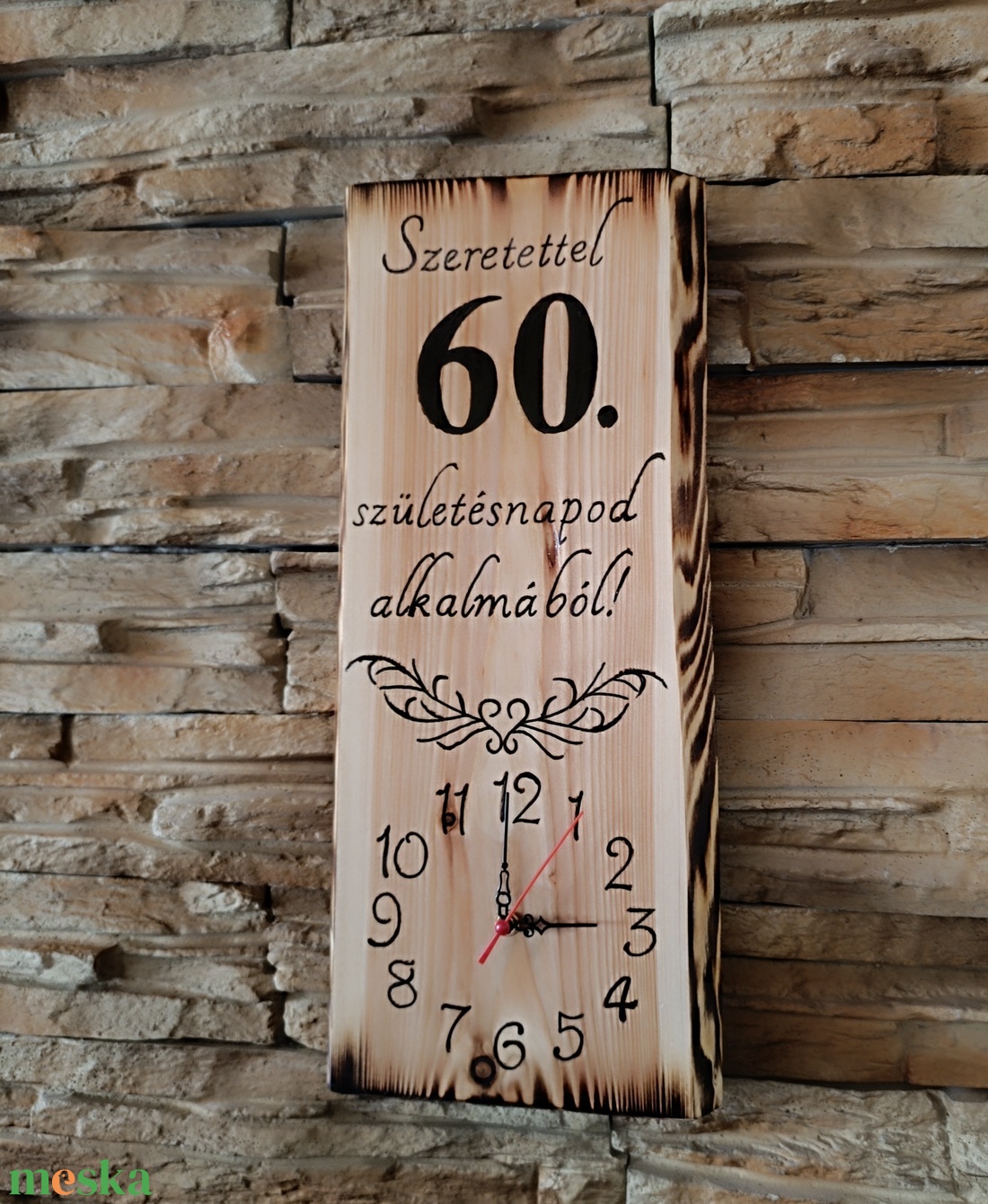 �� Születésnapi 60-as falióra � egyedi, kézműves ajándék - otthon & életmód - dekoráció - fali és függő dekoráció - falióra & óra - Meska.hu
