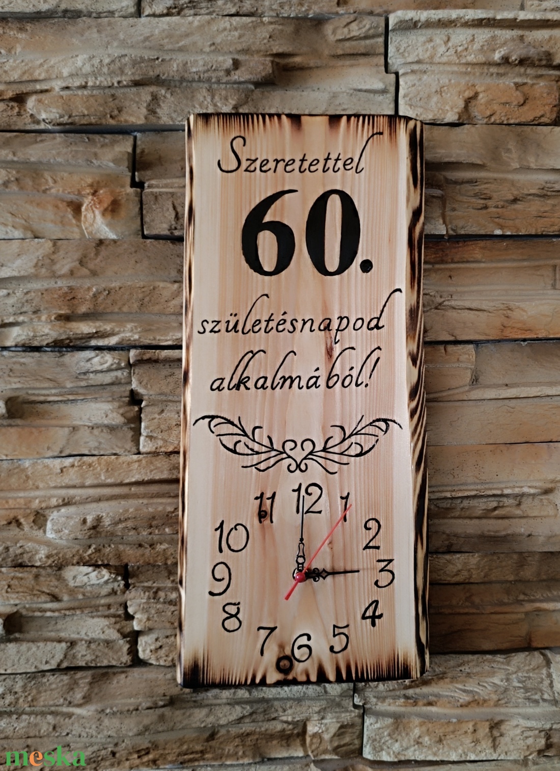 �� Születésnapi 60-as falióra � egyedi, kézműves ajándék - otthon & életmód - dekoráció - fali és függő dekoráció - falióra & óra - Meska.hu