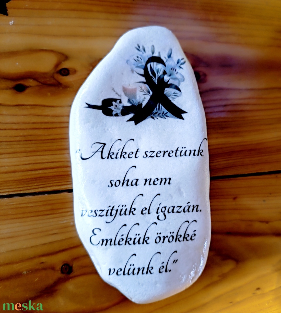  Kegyeleti díszkő � Örök emlék, szeretettel őrizve - otthon & életmód - vallás - temetkezési tárgy - sírdísz, kegyeleti dísz - Meska.hu