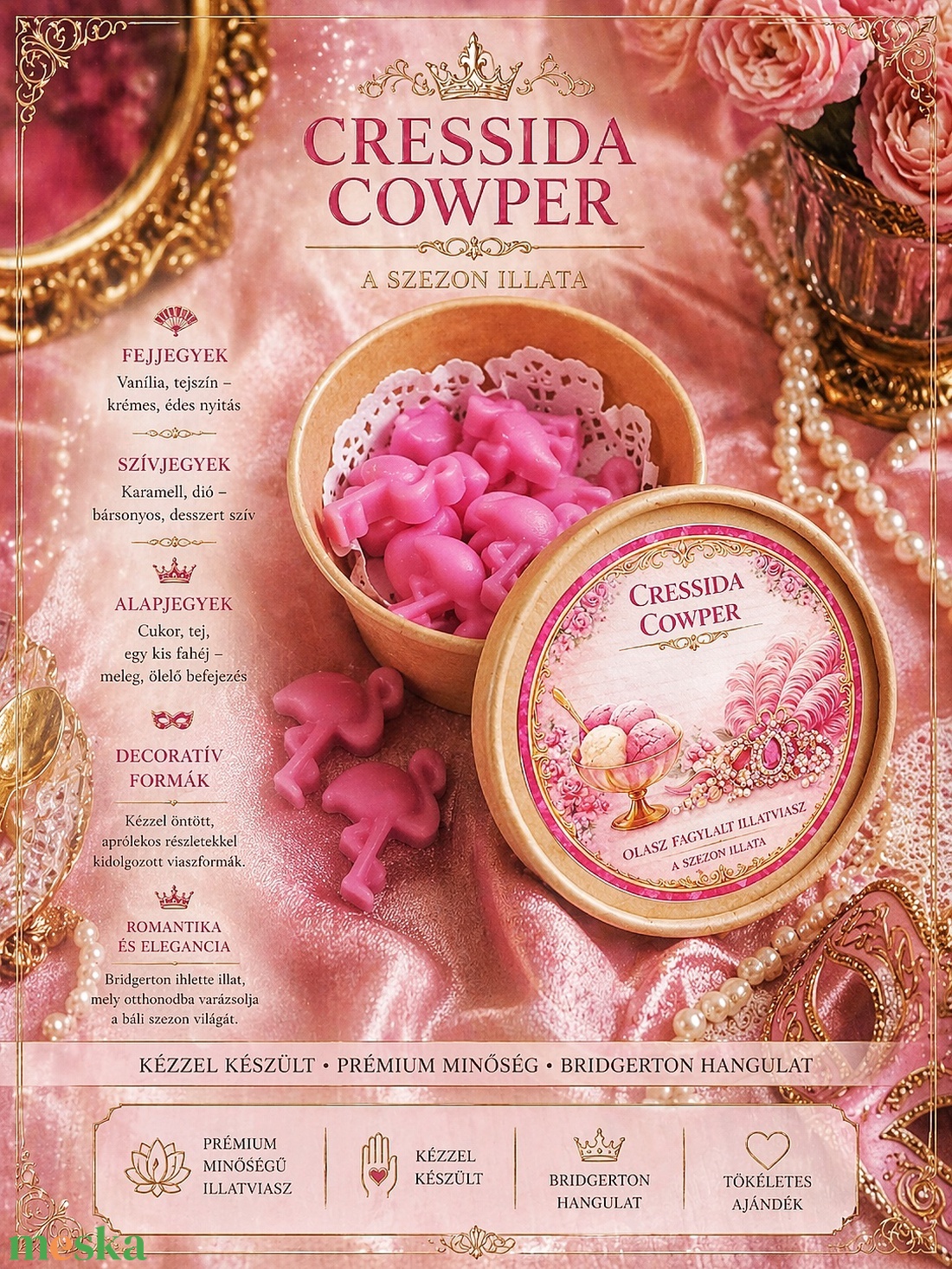 Cressida Cowper - Olasz fagylalt illatviasz 50g - otthon & életmód - gyertya, illat, aroma - illatviasz - Meska.hu