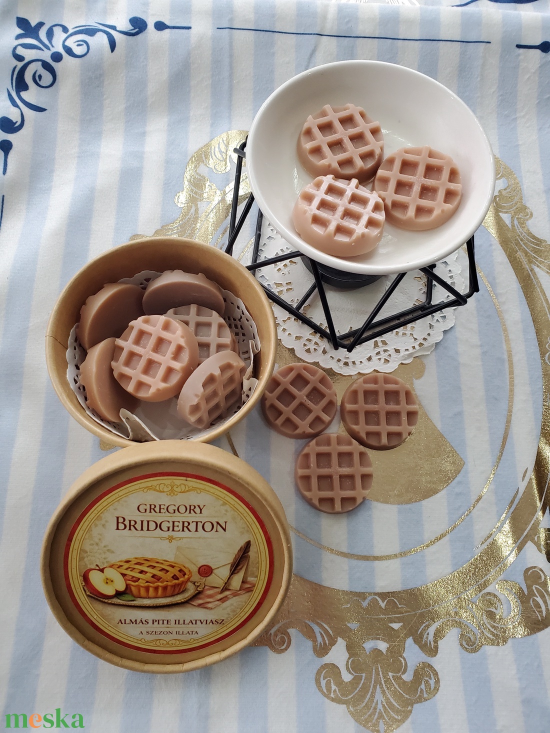 Gregory Bridgerton - Almás pite illatviasz 50g - otthon & életmód - gyertya, illat, aroma - illatviasz - Meska.hu