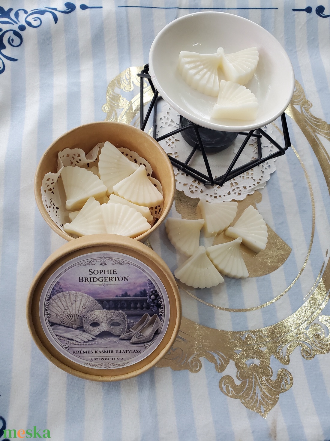 Sophie Bridgerton - Krémes Kasmír illatviasz 50g - otthon & életmód - gyertya, illat, aroma - illatviasz - Meska.hu