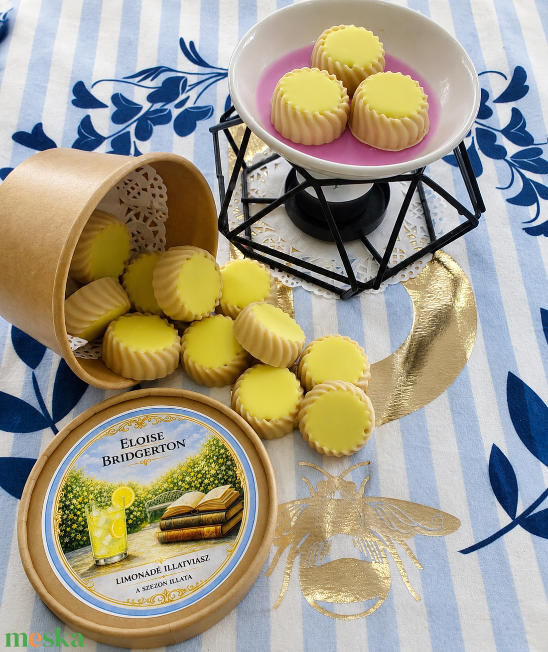Eloise Bridgerton - Limonádé illatviasz - otthon & életmód - gyertya, illat, aroma - illatviasz - Meska.hu