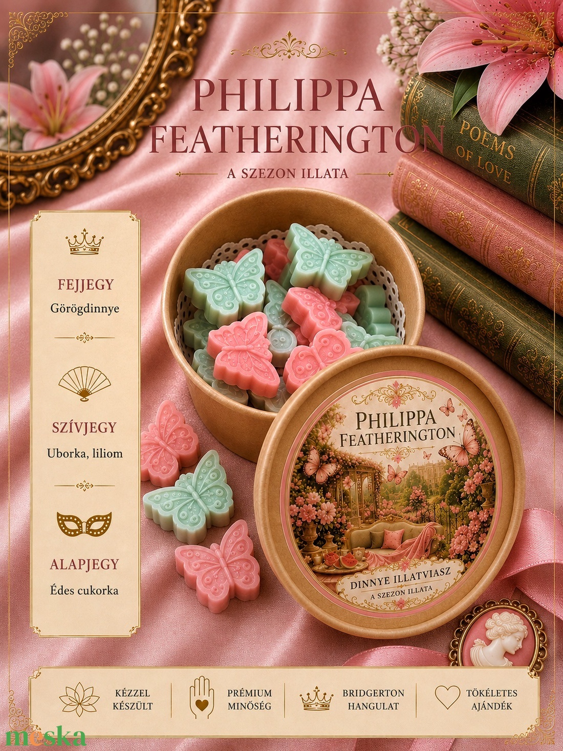 Philippa Featherington � Dinnye illatviasz - otthon & életmód - gyertya, illat, aroma - illatviasz - Meska.hu