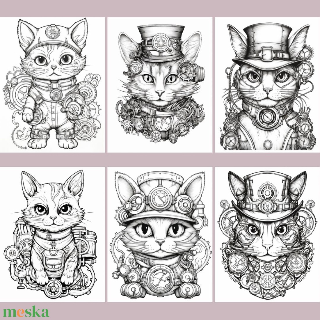 A steampunk macska színeződ 1. - 30 oldal - művészet - grafika & illusztráció - digitális - Meska.hu A steampunk macska színeződ 1. - 30 oldal - művészet - grafika & illusztráció - digitális - Meska.hu