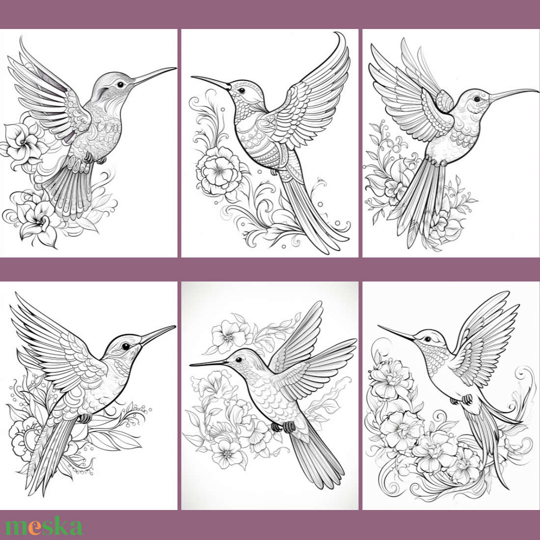 30 oldal - A kolibris színeződ - otthon & életmód - papír, írószer - színező - Meska.hu