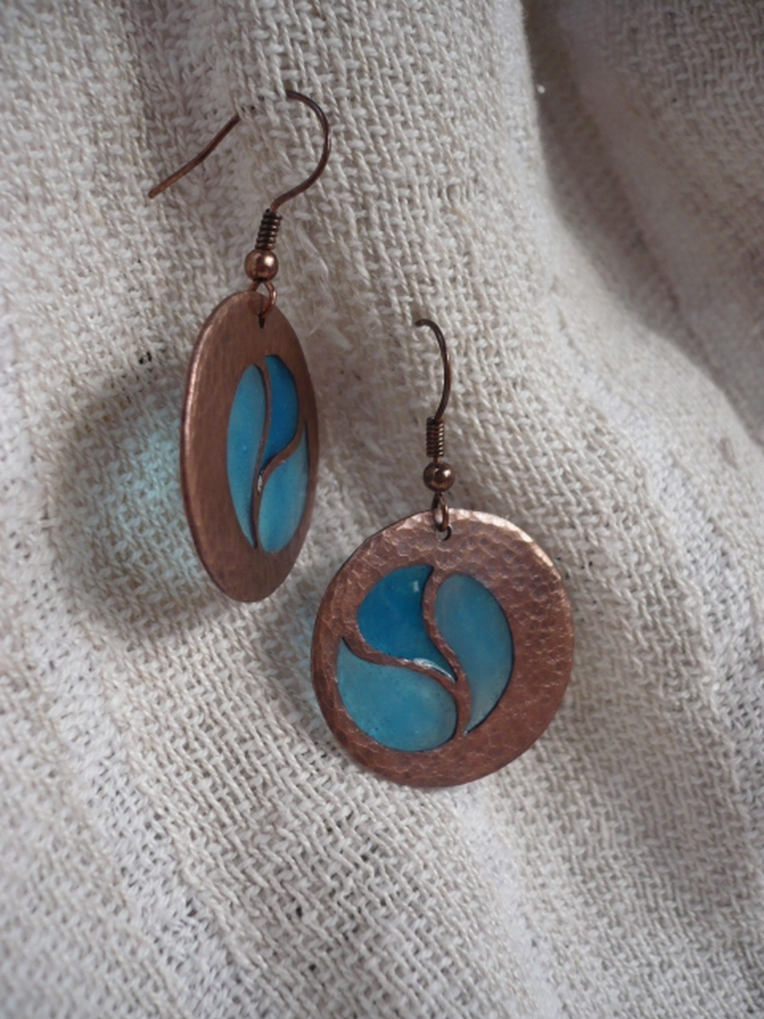 Türikizkék azsúrzománc fülbevaló Mihaliczne-nek -  - Meska.hu