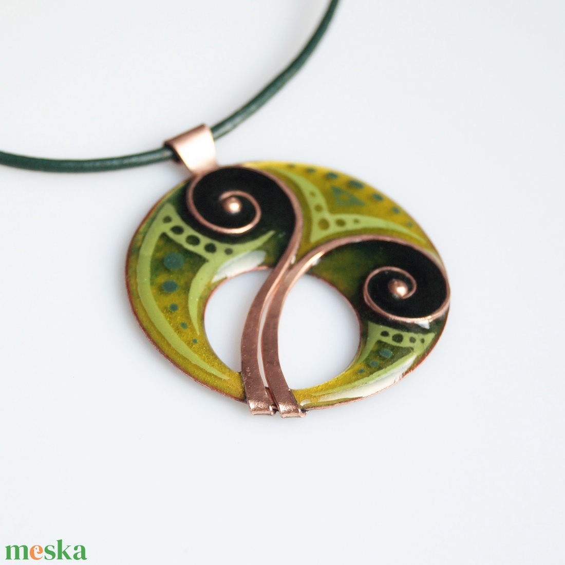 Duplacsigás nagy medál - ékszer - nyaklánc - medál - Meska.hu