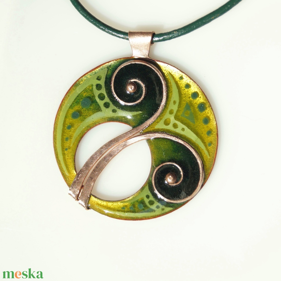 Duplacsigás nagy medál - ékszer - nyaklánc - medál - Meska.hu