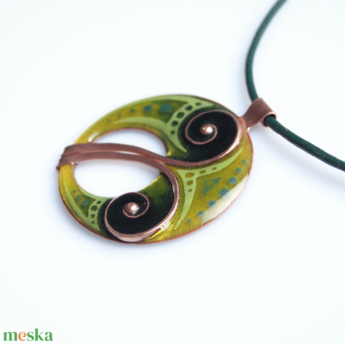 Duplacsigás nagy medál - ékszer - nyaklánc - medál - Meska.hu