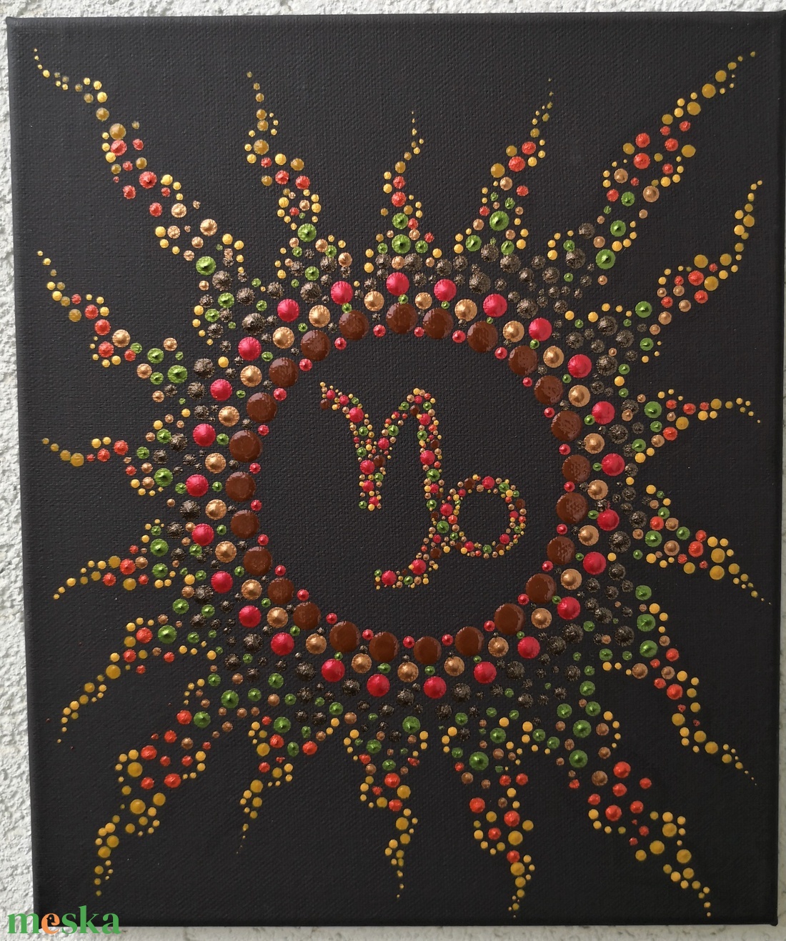 Bak horoszkópos mandala vászonkép zöld arany bordó - otthon & életmód - dekoráció - kép & falikép - vászonkép - Meska.hu Bak horoszkópos mandala vászonkép zöld arany bordó - otthon & életmód - dekoráció - kép & falikép - vászonkép - Meska.hu