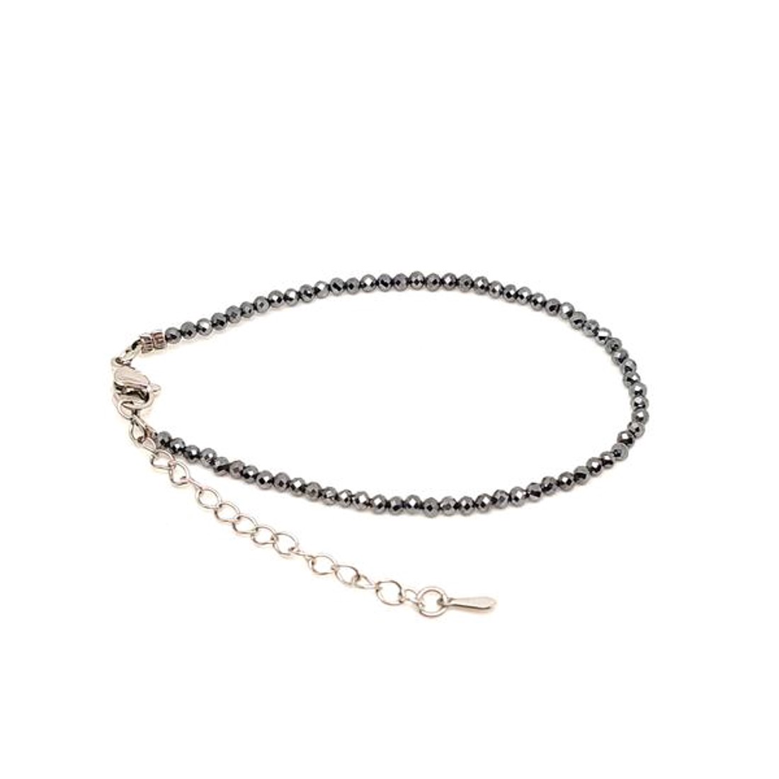 Szilícium kapcsos állítható fazettált golyó karkötő 22,5 mm - ékszer - karkötő - ásványkarkötő - Meska.hu