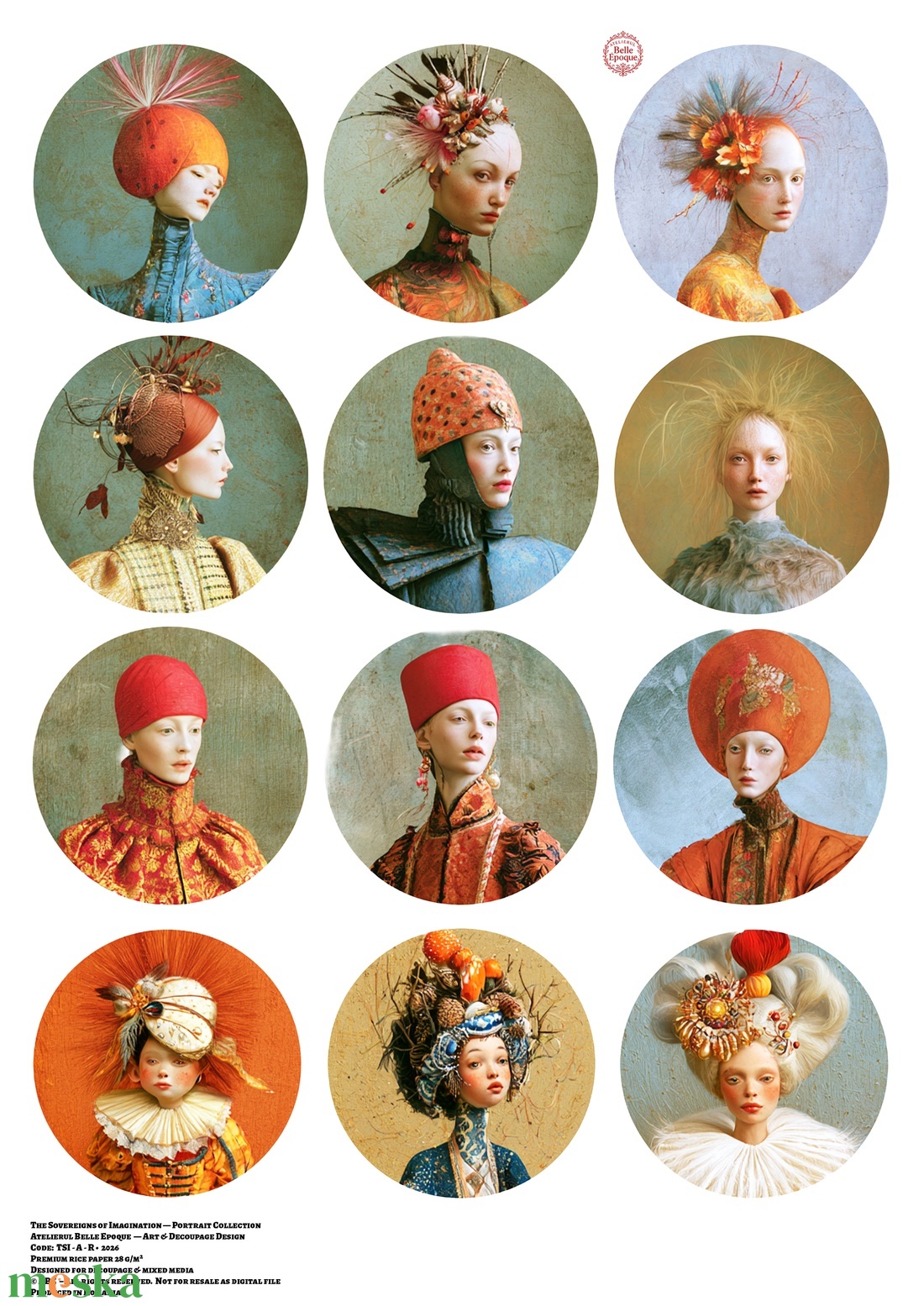 The Sovereigns of Imagination  � Rice paper decoupage, Dekupázs rizspapír (A4) - kellékek & szerszámok - papír - decoupage papír - Meska.hu