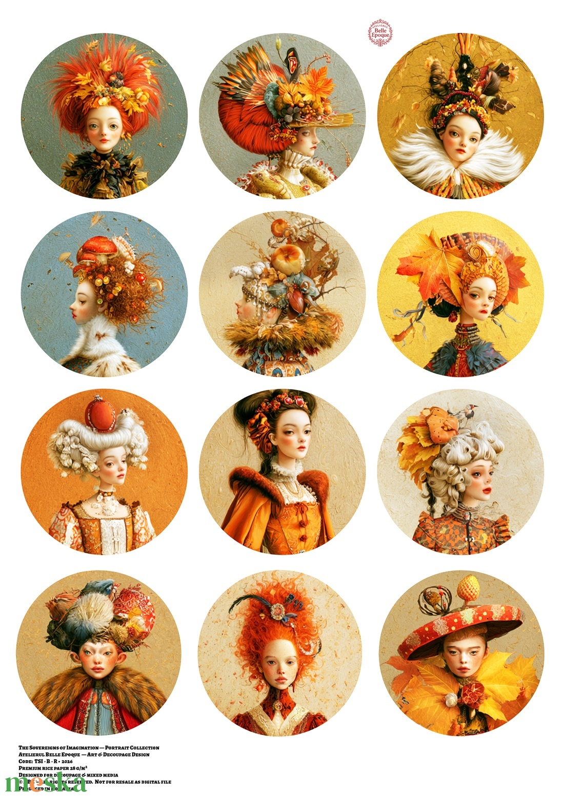 The Sovereigns of Imagination  � Rice paper decoupage, Dekupázs rizspapír (A4) - kellékek & szerszámok - papír - decoupage papír - Meska.hu