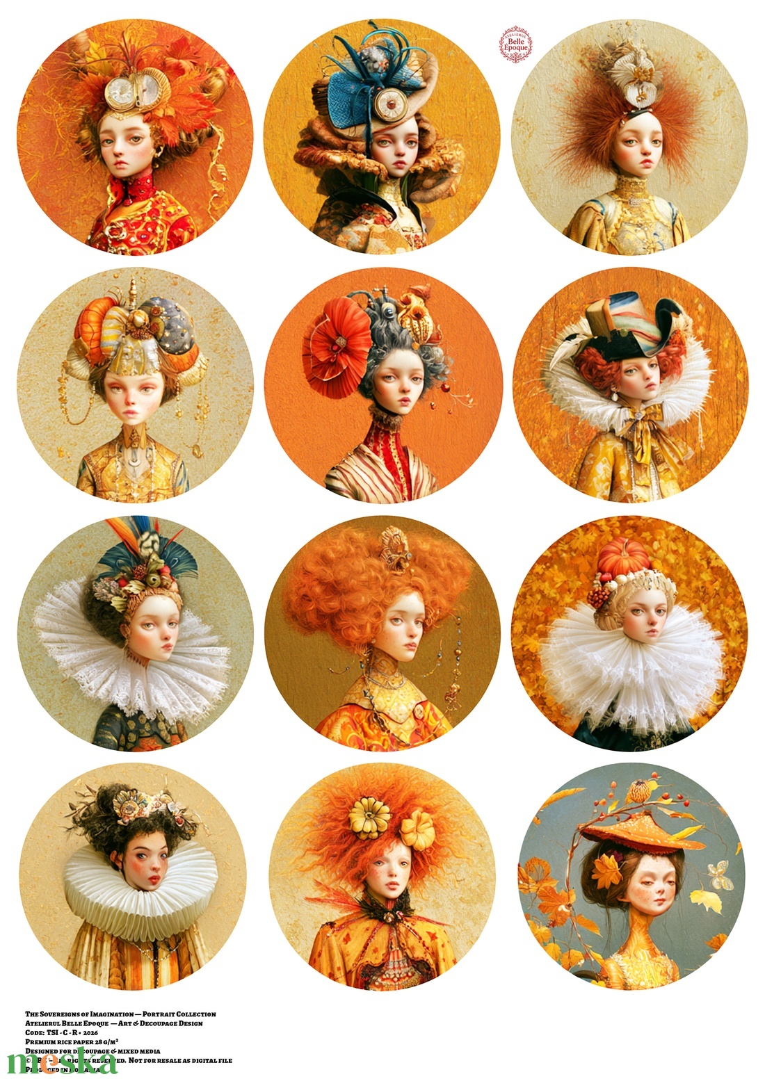 The Sovereigns of Imagination  � Rice paper decoupage, Dekupázs rizspapír (A4) - kellékek & szerszámok - papír - decoupage papír - Meska.hu