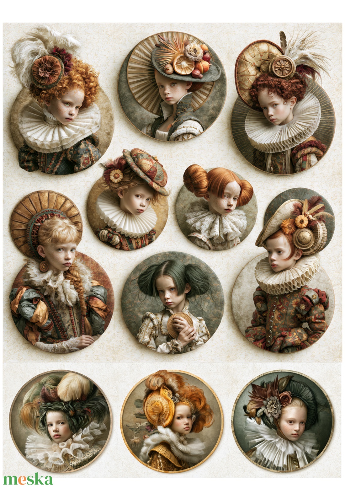  A4-es rizspapír A nemesi korszak gyermekei  �  Fantasy Rizspapír-decoupage, A4-es nyomtatott rizspapír - kellékek & szerszámok - papír - decoupage papír - Meska.hu