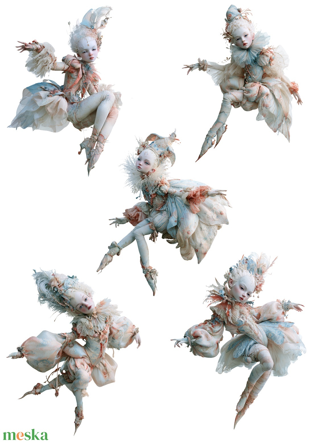 Silent Choreography � Fantasy-figurák rizspapíron, A4-es decoupage rizspapír - kellékek & szerszámok - papír - decoupage papír - Meska.hu