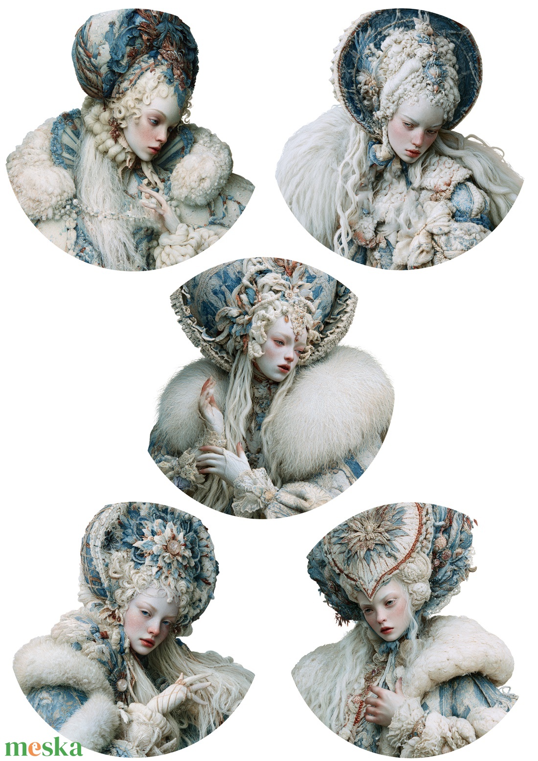 A Porcelain Icons � Porcelánhatású portrék rizspapíron, A4-es decoupage rizspapír - kellékek & szerszámok - papír - decoupage papír - Meska.hu