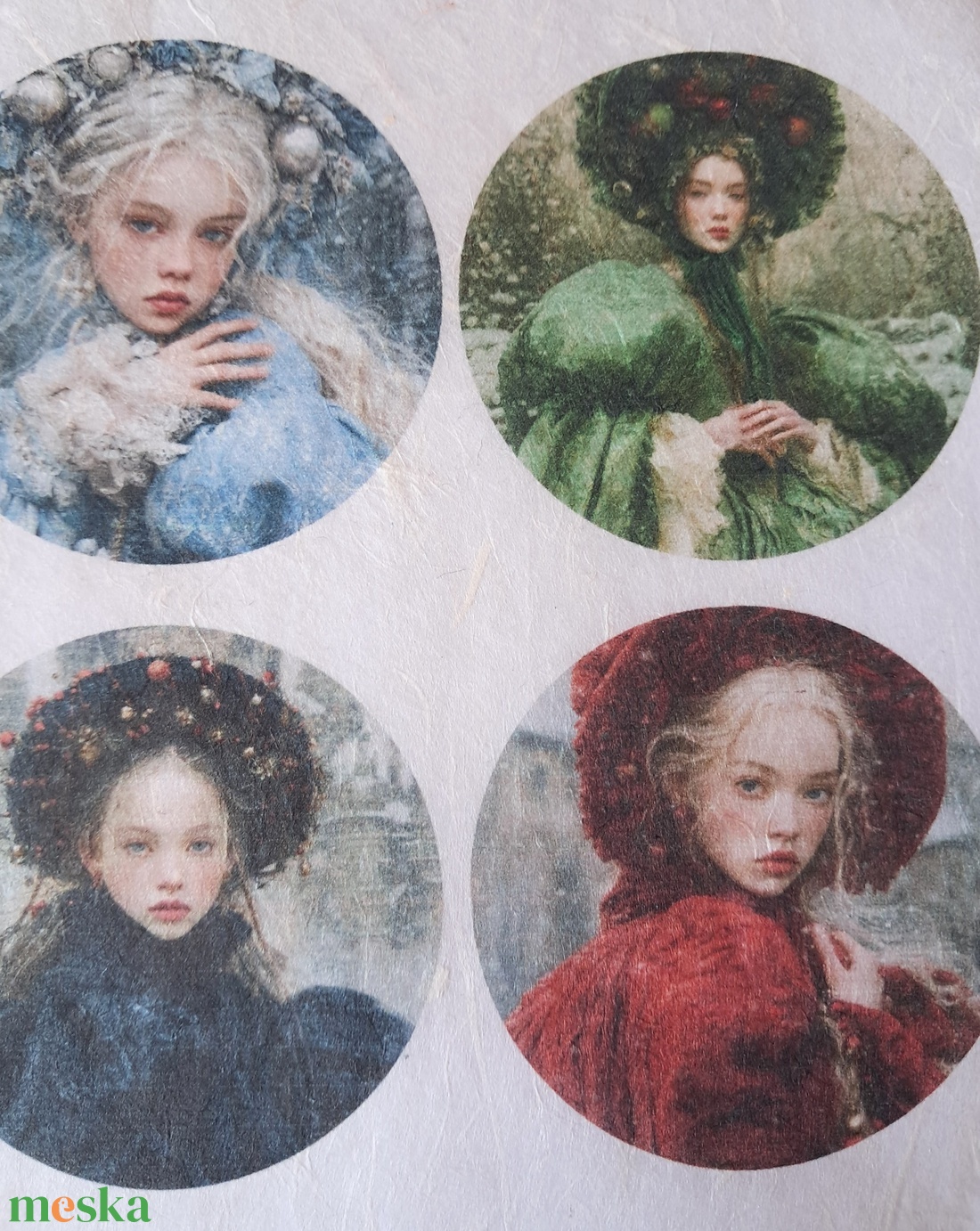 A4-es rizspapír  Hiver Elegant (C) � Fantasy-figurák rizspapíron, A4-es decoupage rizspapír - kellékek & szerszámok - papír - decoupage papír - Meska.hu