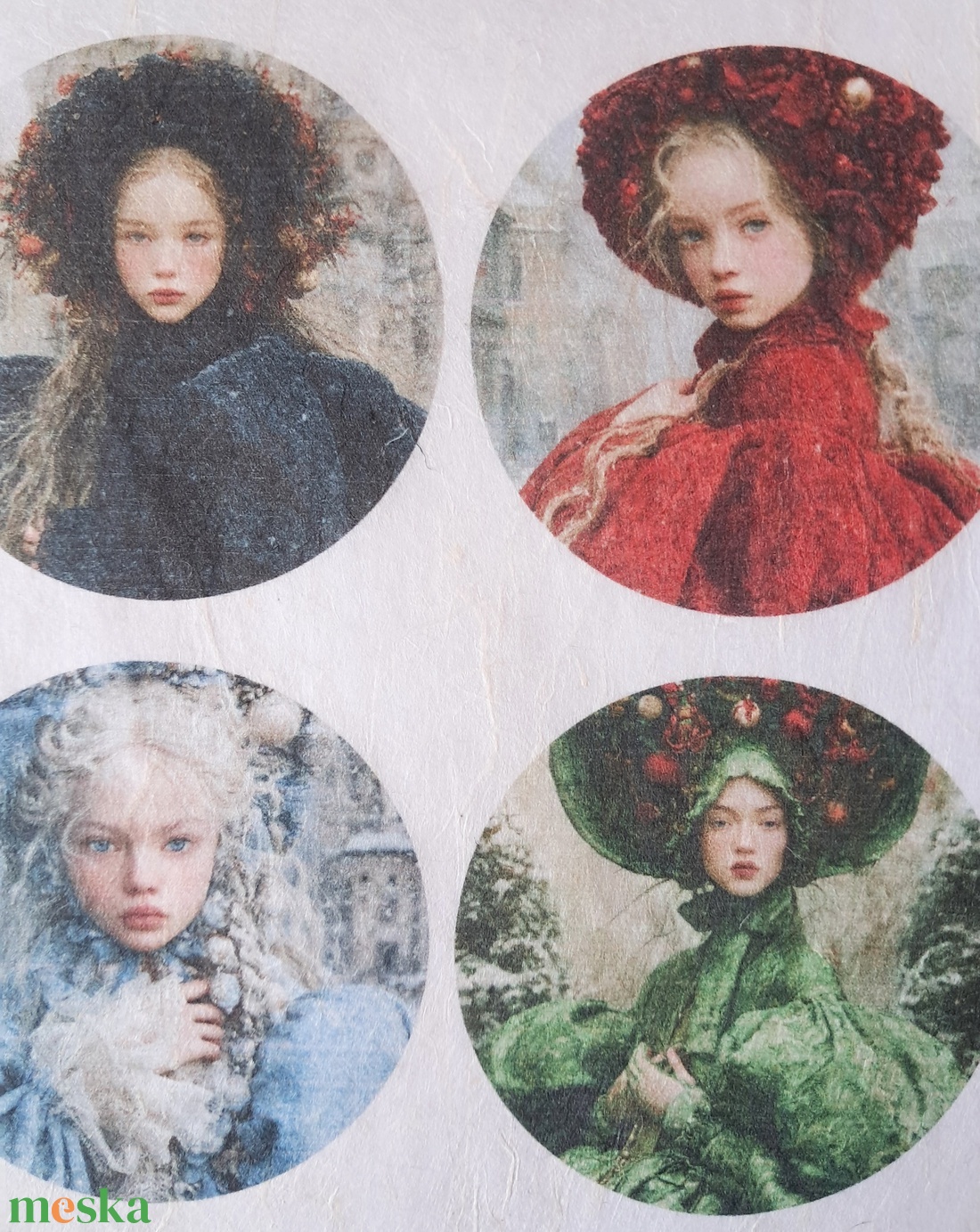 A4-es rizspapír  Hiver Elegant (C) � Fantasy-figurák rizspapíron, A4-es decoupage rizspapír - kellékek & szerszámok - papír - decoupage papír - Meska.hu