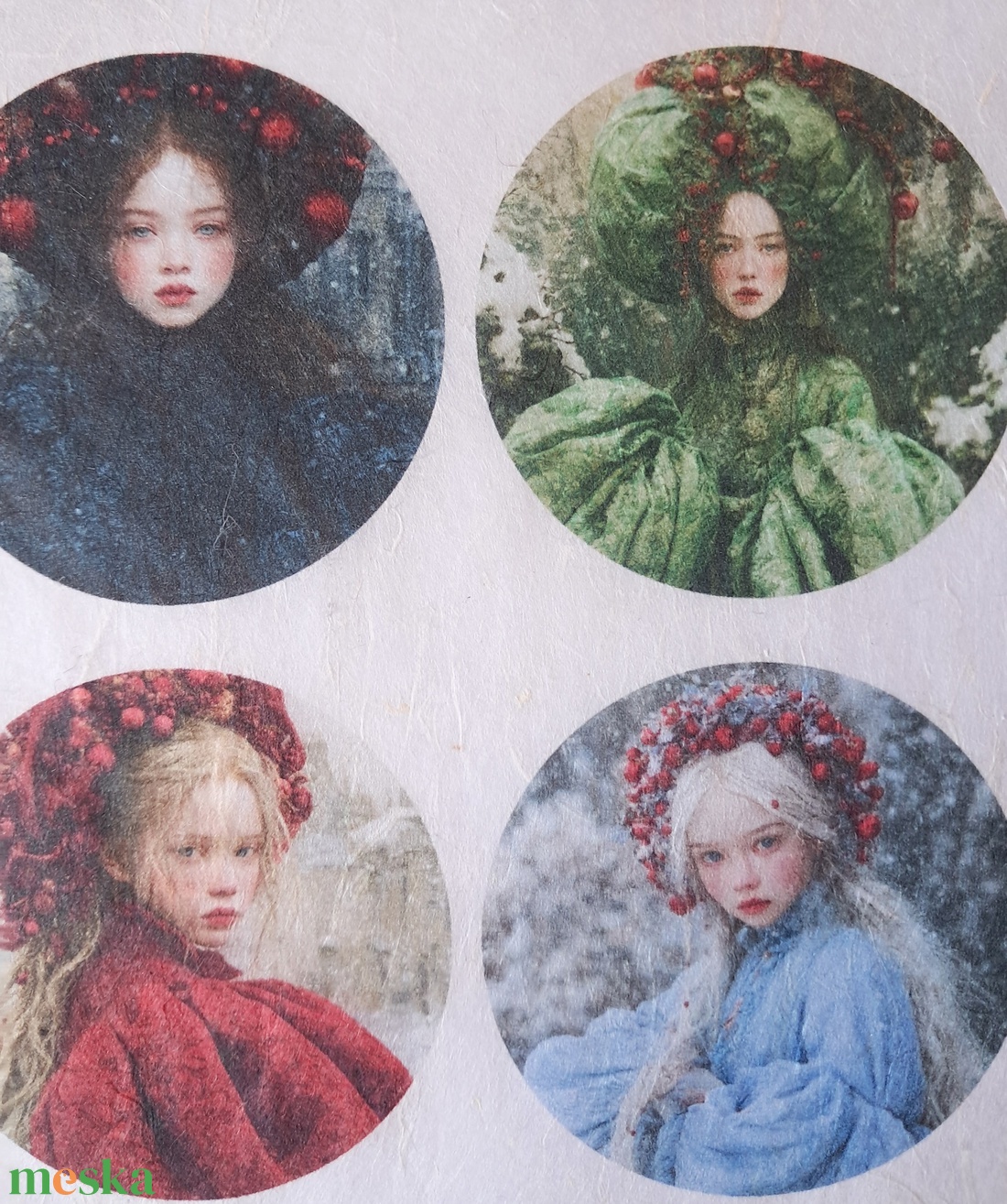 A4-es rizspapír  Hiver Elegant (B) � Fantasy-figurák rizspapíron, A4-es decoupage rizspapír - kellékek & szerszámok - papír - decoupage papír - Meska.hu
