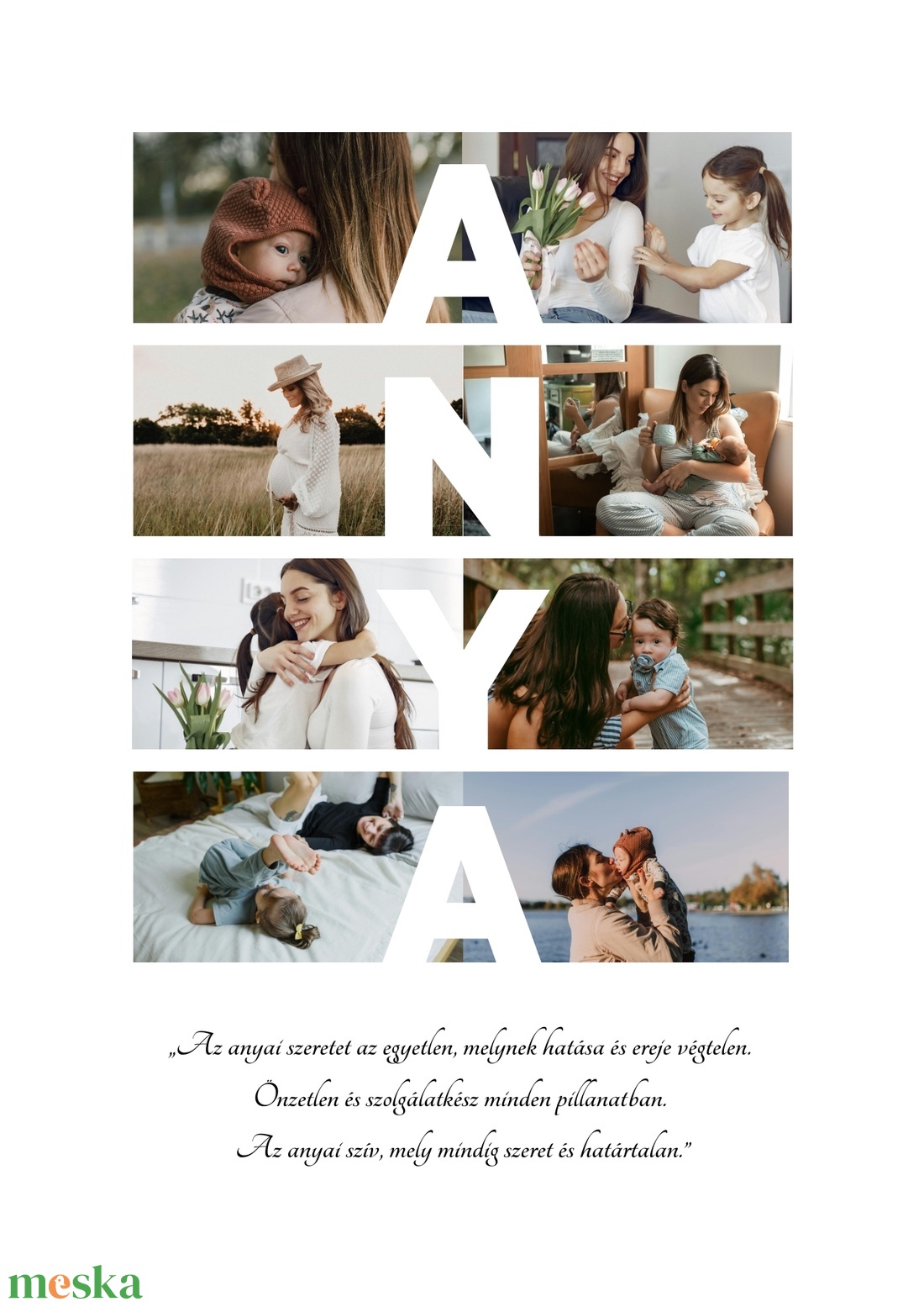 Fotókollázs köszöntő - szülőknek, nagyszülőknek, dédiknek - otthon & életmód - dekoráció - kép & falikép - mozaik kép - Meska.hu