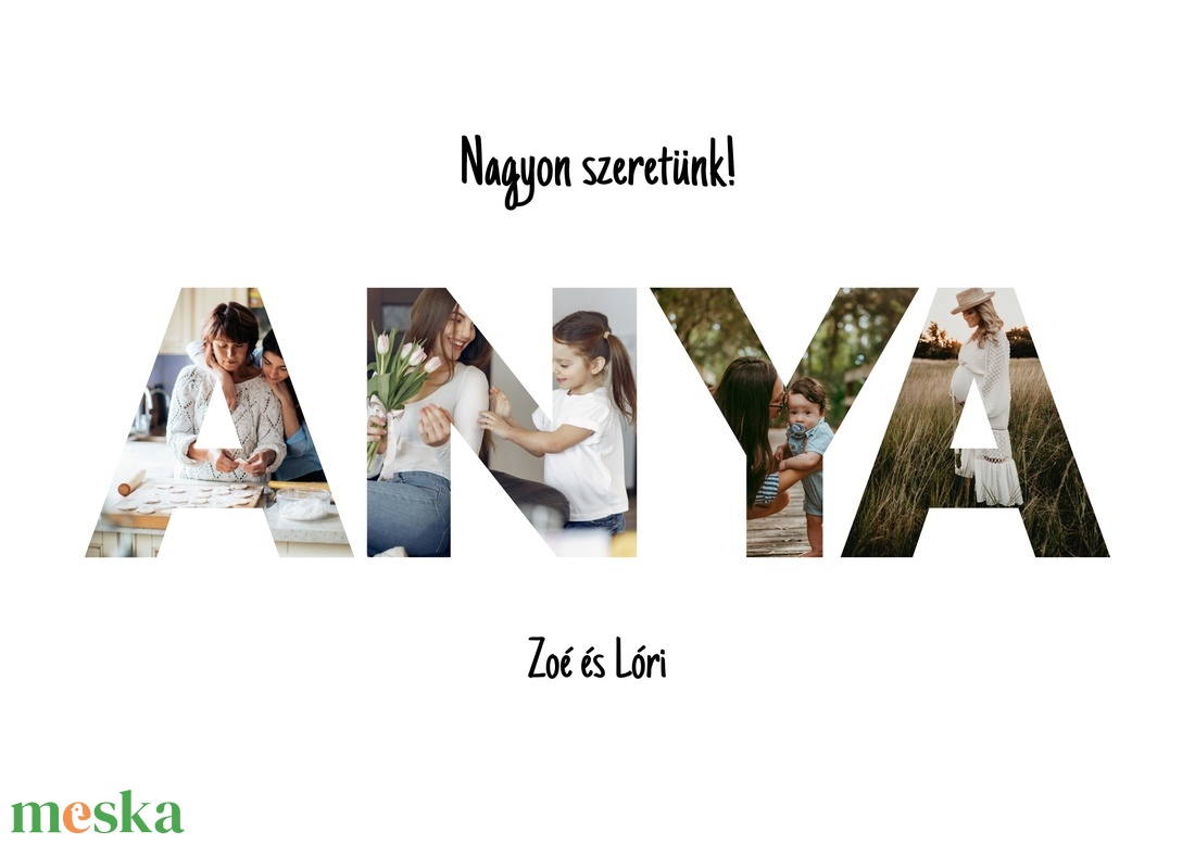 Fotókollázs köszöntő - szülőknek, nagyszülőknek - otthon & életmód - dekoráció - kép & falikép - mozaik kép - Meska.hu