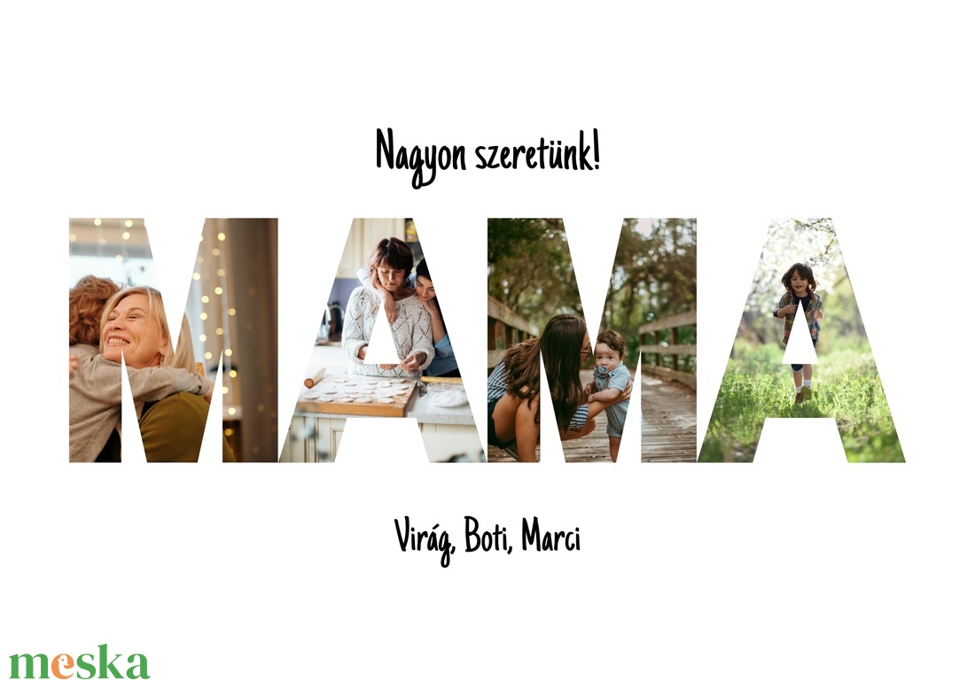 Fotókollázs köszöntő - szülőknek, nagyszülőknek - otthon & életmód - dekoráció - kép & falikép - mozaik kép - Meska.hu