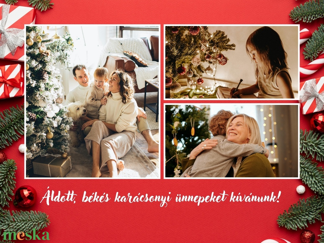 Karácsonyi fotókollázs  egyedi ajándék szeretteidnek - otthon & életmód - dekoráció - kép & falikép - mozaik kép - Meska.hu