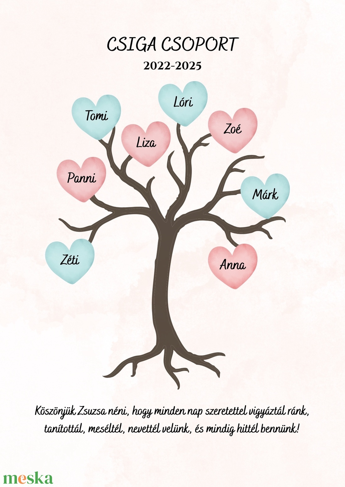 Köszönőposzter tanítónéniknek, óvónéniknek, bölcsis nevelőknek  - esküvő - emlék & ajándék - köszönőajándék - Meska.hu