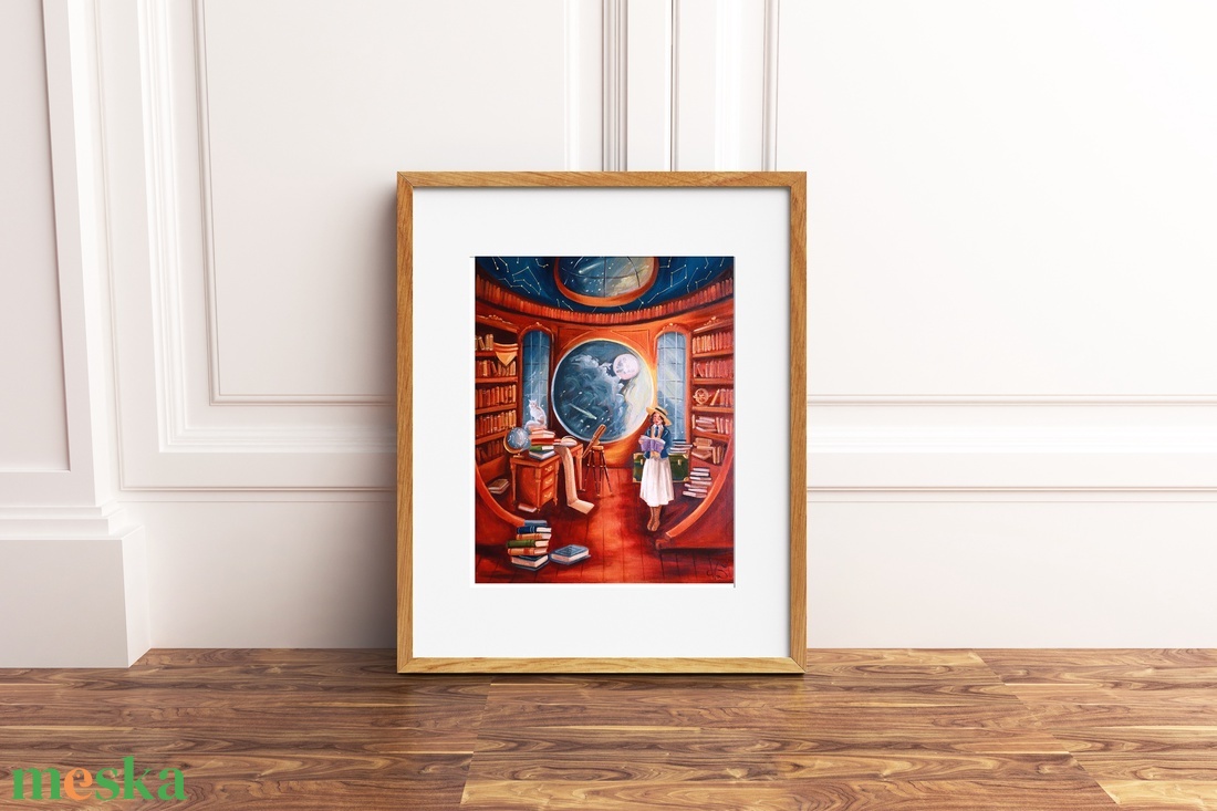 Művészi Nyomat - A Csillagász Könyvtára - művészet - grafika & illusztráció - művészi nyomat - Meska.hu Művészi Nyomat - A Csillagász Könyvtára - művészet - grafika & illusztráció - művészi nyomat - Meska.hu