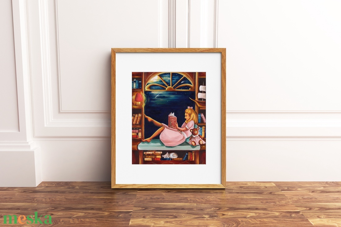Művészi Nyomat - Esti Olvasás - művészet - grafika & illusztráció - művészi nyomat - Meska.hu Művészi Nyomat - Esti Olvasás - művészet - grafika & illusztráció - művészi nyomat - Meska.hu