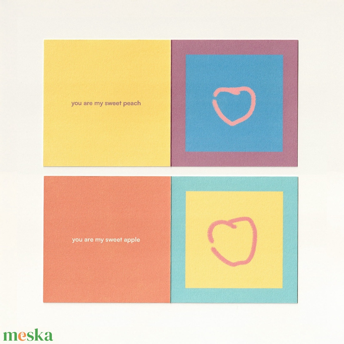 Üdvözlőkártya csomag (4) � 'Love Cards' � Egyedi illusztrációk és idézetek - otthon & életmód - papír, írószer - ajándékozás kellékei - képeslap, üdvözlőlap - Meska.hu