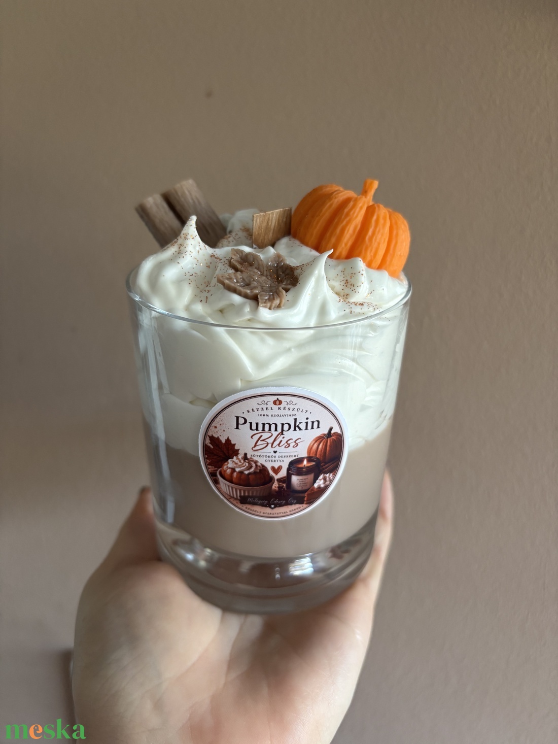 Pumpkin spice illat gyertya  - otthon & életmód - gyertya, illat, aroma - gyertya - Meska.hu