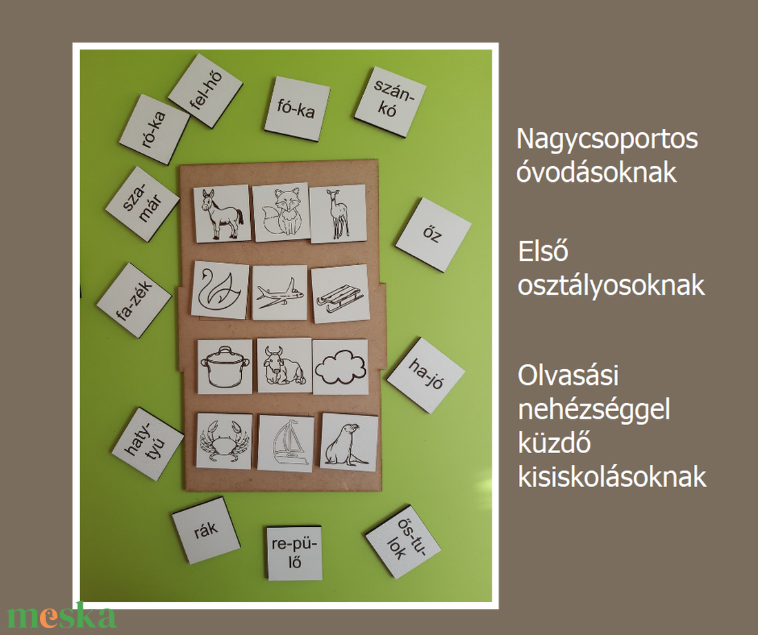 Olvasástanuláshoz egy komplex képességfejlesztő csomag a Hangkaptató - játék & sport - készségfejlesztő és logikai játék - oktató játékok - Meska.hu Olvasástanuláshoz egy komplex képességfejlesztő csomag a Hangkaptató - játék & sport - készségfejlesztő és logikai játék - oktató játékok - Meska.hu
