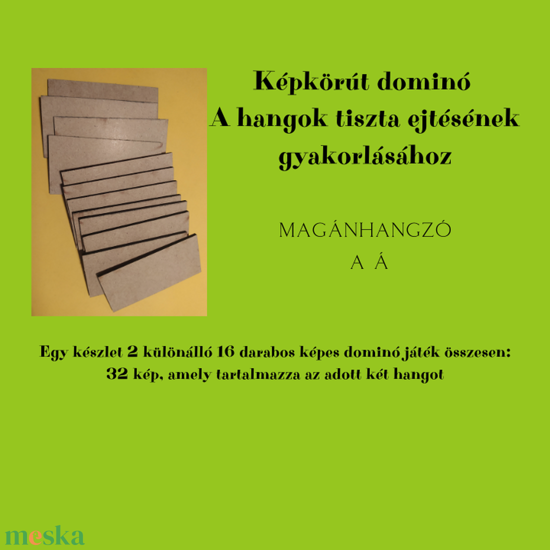 Képkörút AÁ hangú képek dominó játék 32 kártyás - játék & sport - készségfejlesztő és logikai játék - oktató játékok - Meska.hu Képkörút AÁ hangú képek dominó játék 32 kártyás - játék & sport - készségfejlesztő és logikai játék - oktató játékok - Meska.hu